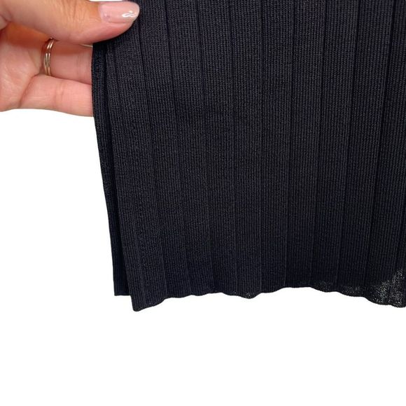 Exclusively Misook Black Pink Striped Shell Tank Top Women’s Size Small - Picture 4 of 6